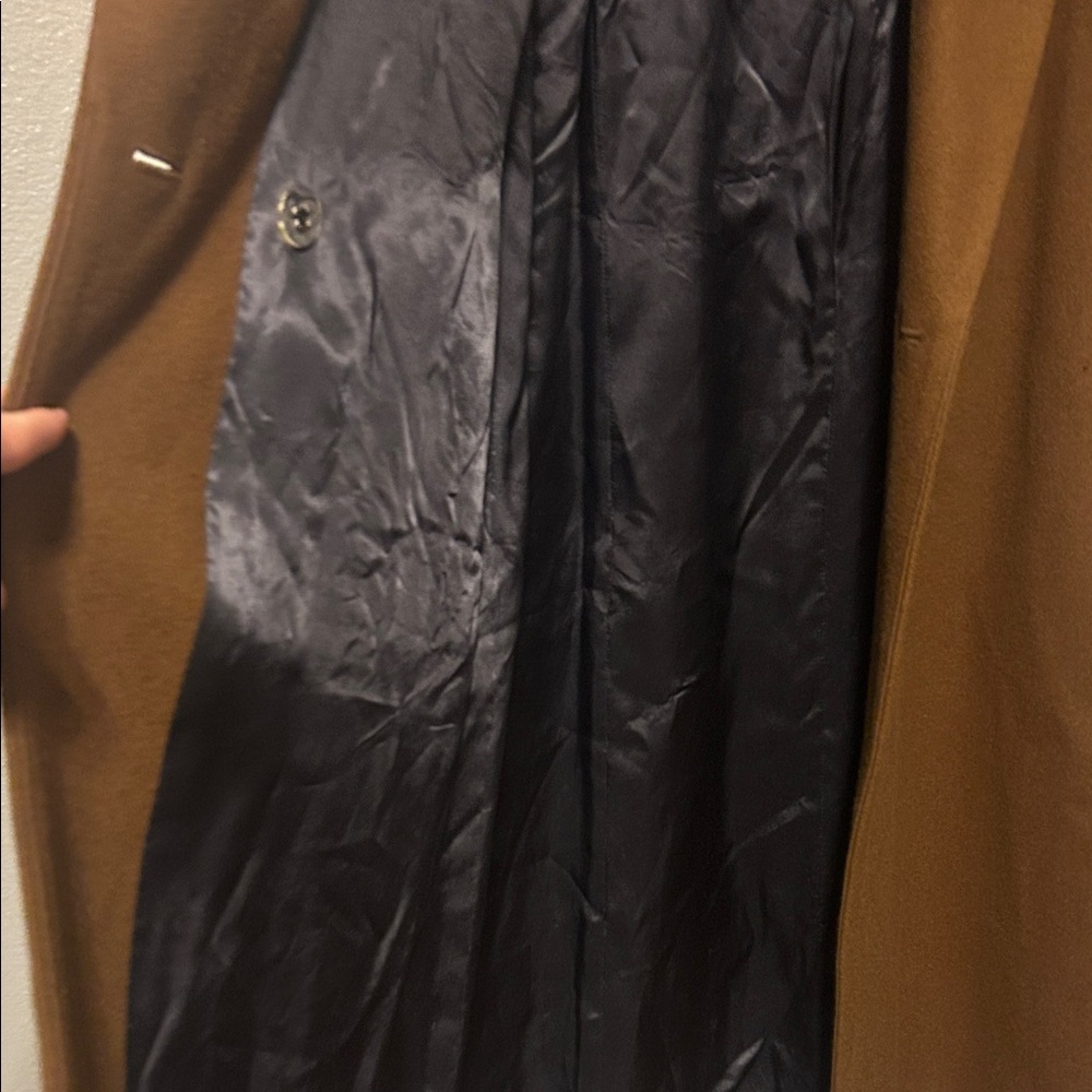 Adolfo Women's Brown Trench Coat 100% Wool. - Picture 6 of 10